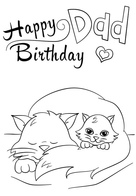 happy birthday dad coloring page  printable coloring pages