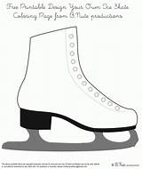 Ice Skate Coloring Printable Skating Template Party Pages Invitations Own Hockey Birthday Schlittschuhe Productions Clipart Einladung Bnute Schlittschuh Figure Skateboard sketch template