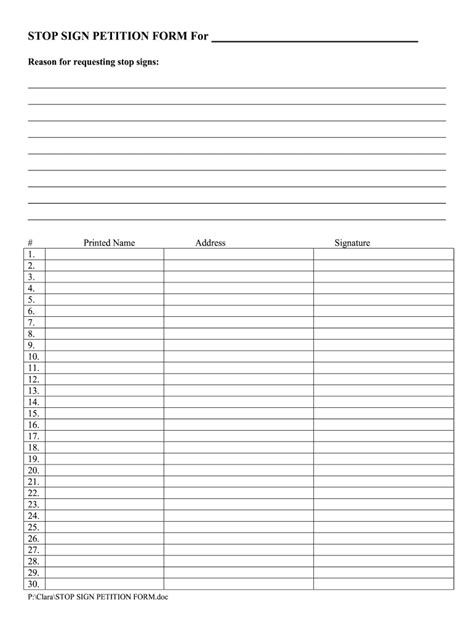 petition template form fill   sign printable  template