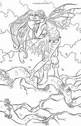 Coloring Pages Mystical Adult Fairy Mythical Fairies Adults Printable Books Color Fenech Book Colouring Print Fantasy Fae Drawings Selina Cool sketch template