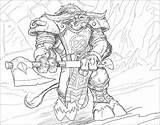 Warcraft Tauren Paladin Colorier Drawings Timewalker Caverns Blizz Choisir Tableau sketch template