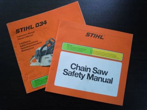 stihl  chain  owners manual safety manual  pamphlets germany ebay