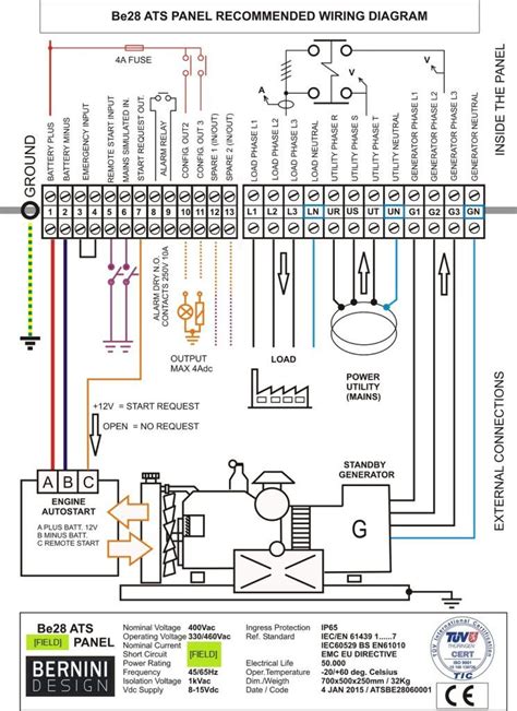 wiring standby generator transfer switch diagram  diagrama de instalacion electrica plano