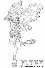 Winx Coloring Pages Tynix Pixie Color Butterflix sketch template