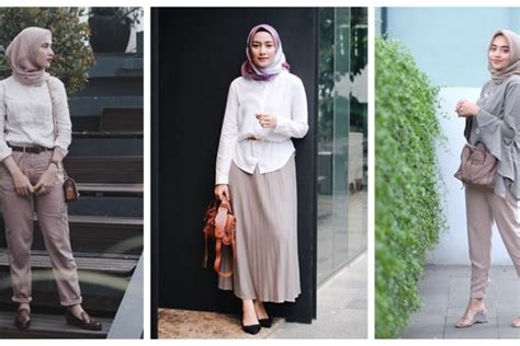 ootd hijab kekinian  kuliah super kasual kece