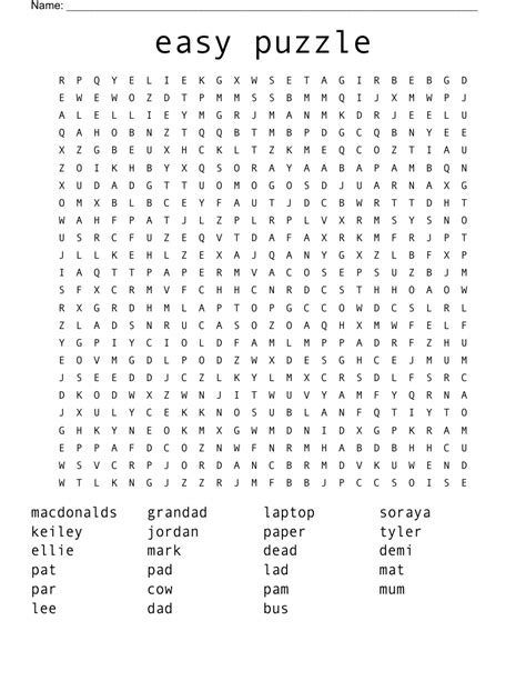 easy puzzle word search wordmint