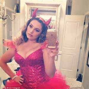 kelly brook turns heads as devil inspired ballerina in glitzy tutu for halloween daily mail online