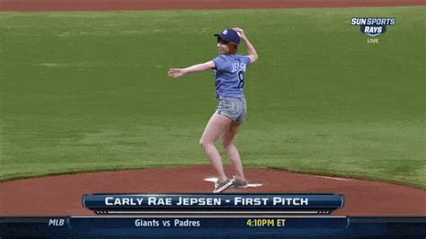 Carly Rae Jepsen Throws Embarrassing First Pitch  On Imgur