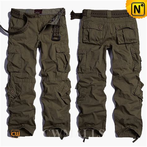 mens washed loose fit cargo pants cw