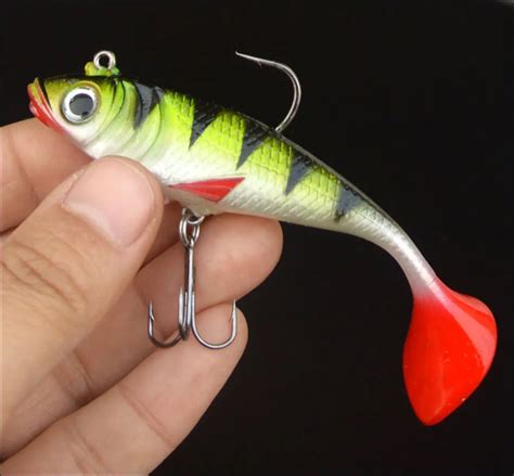 buy pcslot soft lures swimbait cm  lead fishing lure wobbler