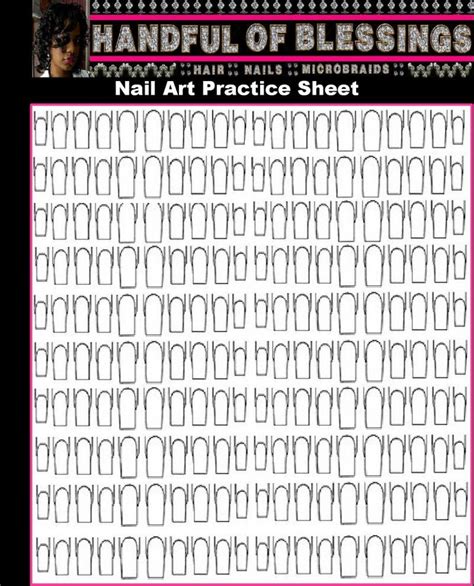 pin  hair ink      printable nail art practice sheet