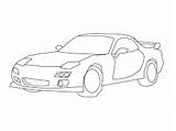 Mazda Rx7 sketch template