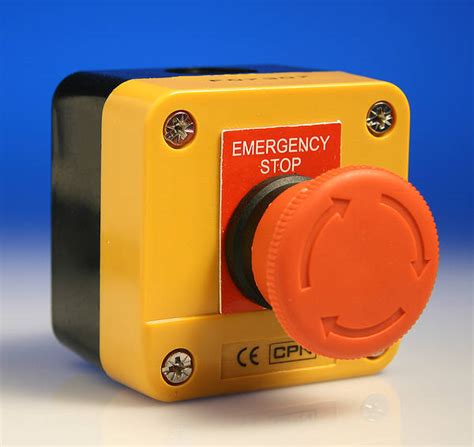 emergency stop buttons lock
