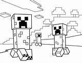 Minecraft Mobs Coloring Pages Color Printable Getcolorings sketch template