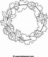 Leaves Wreath Leehansen sketch template