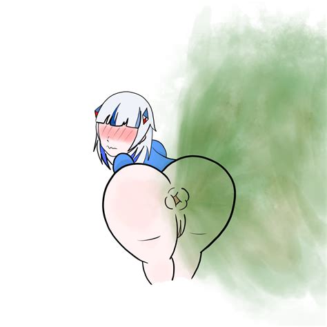 rule 34 anus ass focus big ass blue hair color colored embarassed