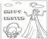 Coloring Pages Elsa Disney Printable Easter Basket Frozen Colouring Print Color Info sketch template