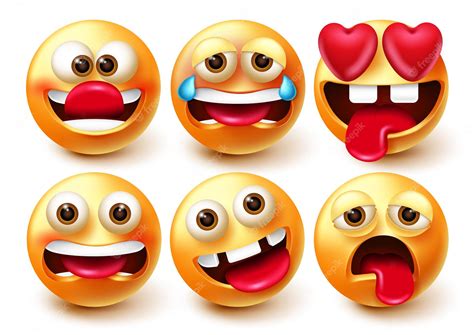 Premium Vector Emoji Character Vector Set Emoticon 3d Characters In