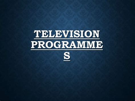 television programmes