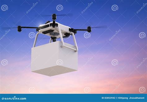 delivery drone  box stock photo image  helicopter