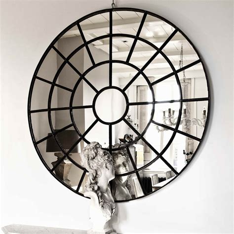 grosse runde spiegel aus alten eisenfabrikfenstern oder stallfenstern piet jonker