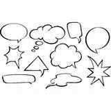 Bubbles Speech Coloring Symbols Vector Surfnetkids Royalty Vectors Signs Pages sketch template