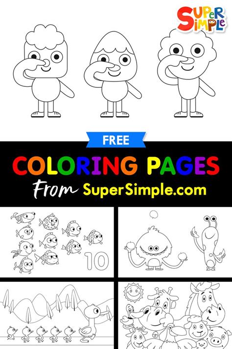 coloring pages super simple songs toddler learning activities