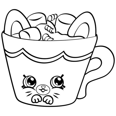 shopkins coloring pages  kids hot chocolate