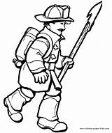 Coloring Pages Fireman Kids Jobs Firefighter Fire Color Mickey Printable Firemen People Baby Family Mouse Sheets Sheet Prevention Fighters Firefighters sketch template