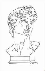 Michelangelo Skizzen Menschen Abstractos Minimalista Statues Bust Silueta sketch template
