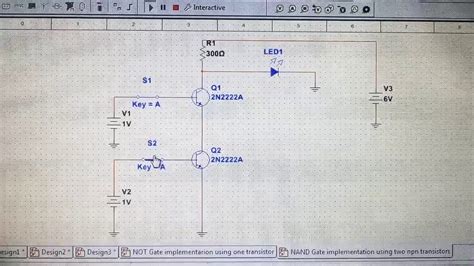 Nand Gate Implementation Using Two Transistors Youtube