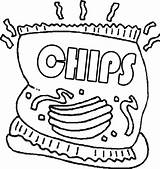 Food Coloring Pages Chips Junk Snacks Unhealthy Foods Drawing Clipart Color Web Snack Group Kids Sketch Printable Getdrawings Getcolorings Popcorn sketch template