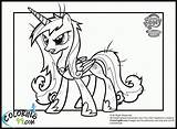Princess Coloring Pony Cadence Little Pages Wedding Cadance Nightmare Moon Mad Friendship Twilight Baby Popular Celestia Getting Bookmark Minister Coloringhome sketch template