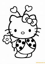 Kitty Hello Ladybug Pages Coloring Color Printable Online Sute Print Coloringpagesonly sketch template