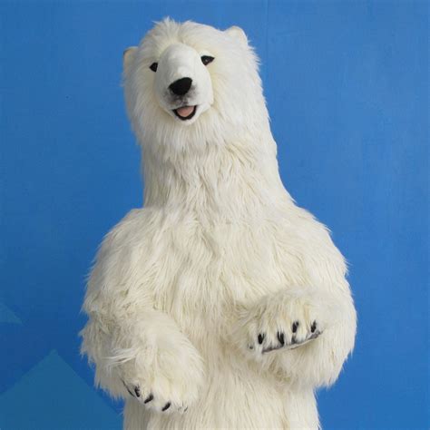 hansa realistic plush polar bear
