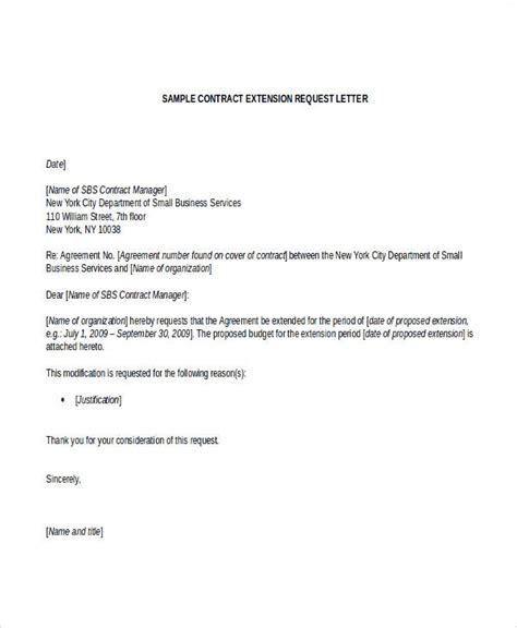 contract letter template   sample  format