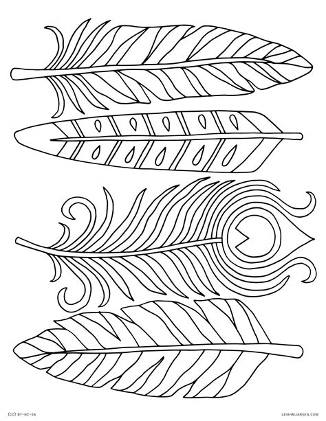 feather coloring pages