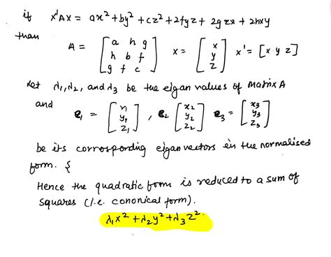 solved reduce   quadratic form  canonical form