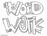 Coloring Pages Work Daily Five Color Word Getcolorings sketch template