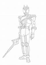 Rider Kamen Coloring Decade sketch template