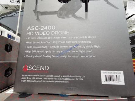 ascend aeronautics compact folding drone  p hd camera costcochaser
