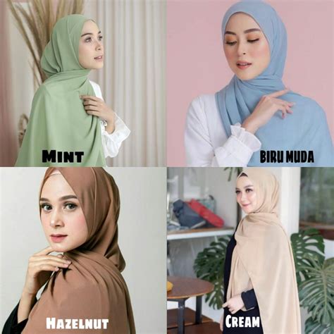 hijab pashmina ceruty baby doll premium shopee indonesia