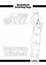 Coloring Donovan Mitchell Tatum Celtics Players Jayson Lakers Bucks Zion Williamson Milwaukee Clippers Pelicans Maverick sketch template