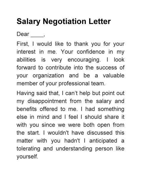 salary negotiation letters emails tips templatelab