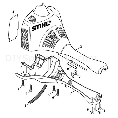 stihl fs  brushcutter fsc ez parts diagram engine housing bike handle