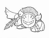 Knight Meta Coloring Pages Kirby Drawing Kerby Deviantart Printable Charfade Ink Print sketch template