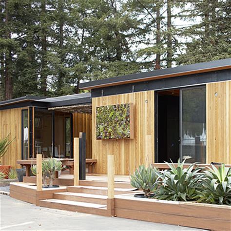 modern cottages sustainable prefab cottage design  display