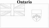 Ontario Flag Coloring Geography Pages Flags Provinces Territories Canadian sketch template