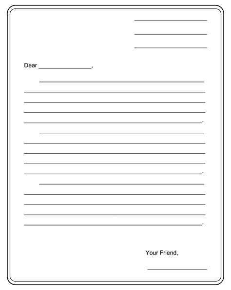 images  printable blank letter template letter writing