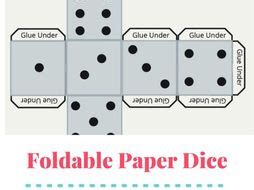 foldable paper dice teaching resources